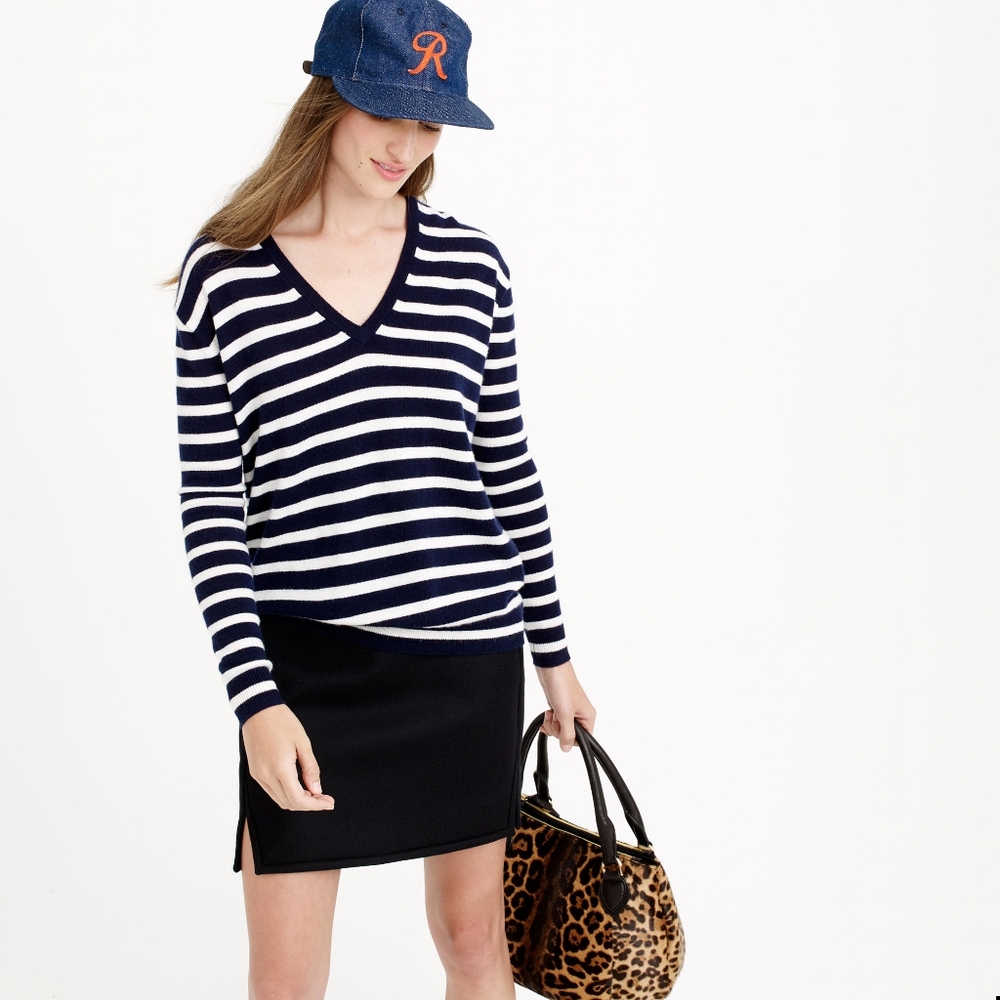 J crew Italian cashmere boyfriend V-neck sweater